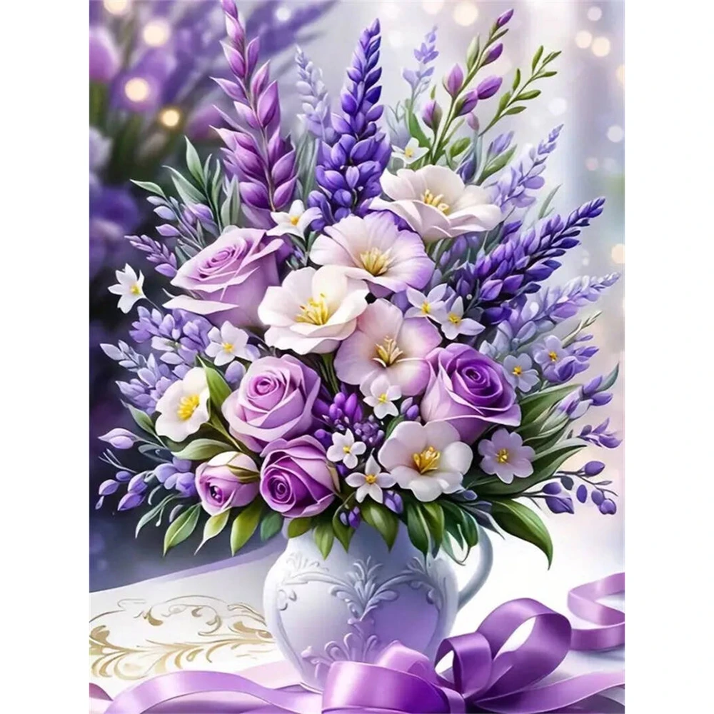 Volle Runde Diamant Malerei Rose Blume Bild Von Strass DIY Vase Mosaik Neue Ankunft Stickerei Wand Kunst