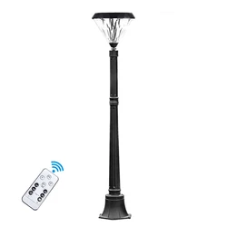 Lampione solare solare per esterni senza cablaggio impermeabile in alluminio giardino Villa cortile lampada da giardino 128CM, 160CM, 200CM,3.7V/7500mA