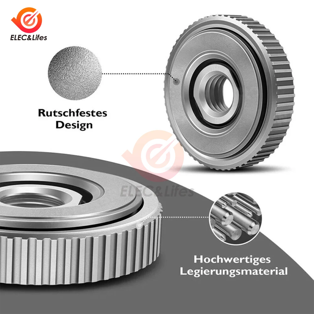 M14 14mm Winkelschleifer Schnellverschluss Selbstsperrende Schleifer Pressplatte Flansch Mutter Power Chuck