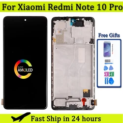 6.67'' AMOLED For Xiaomi Redmi Note 10 Pro LCD Display Touch Screen Digitizer Assembly For Redmi Note10 Pro M2101K6G M2101K6R