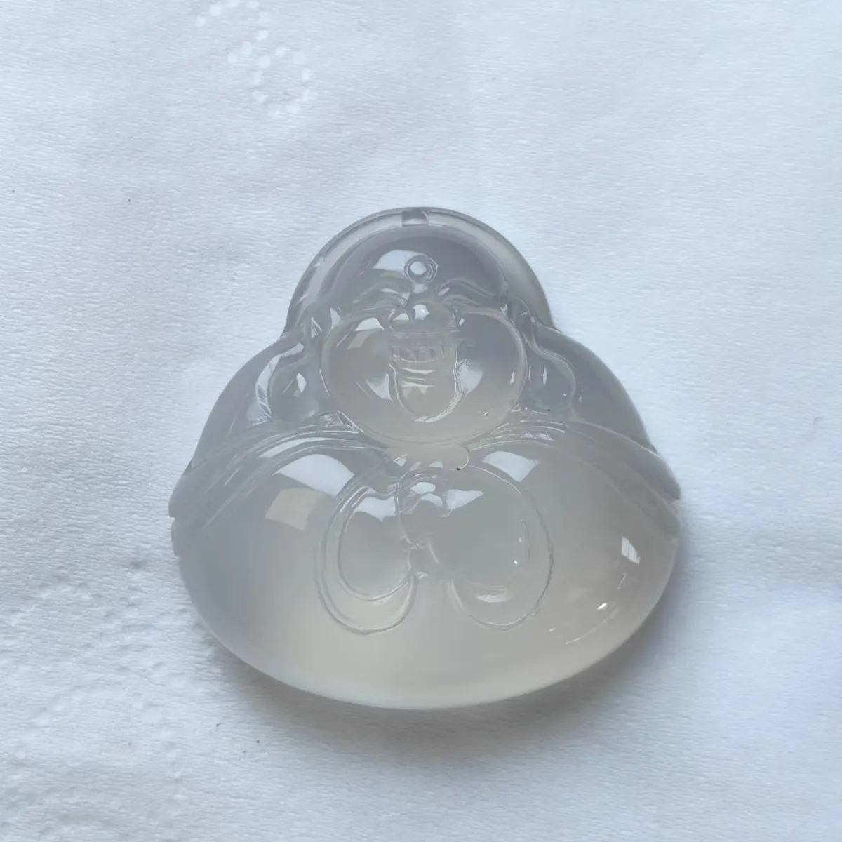 

Натуральный кулон из халцедона, агата, сапфира и нефрита с изображением Будды для мужчин и женщин