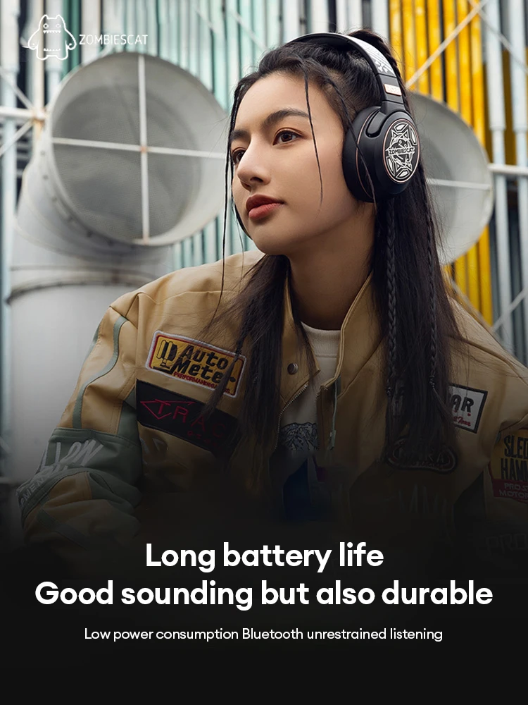 Original Choice ZOMBIESCAT S2 Wireless Bluetooth Noise Cancellation With Microphone Ultra-long Standby Music Gaming Headset 2024