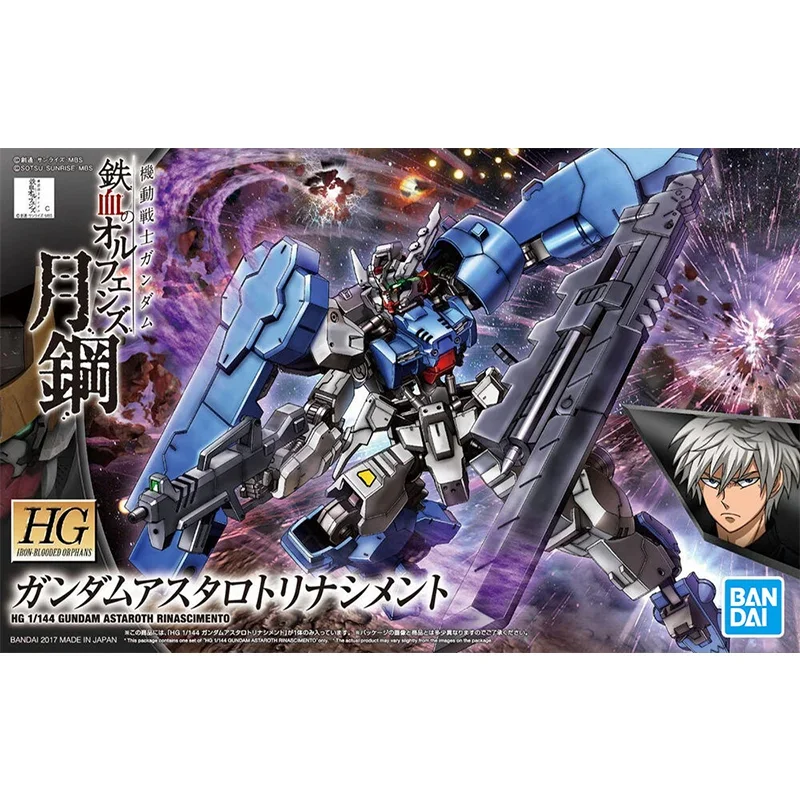 Gundam Bandai HG IBO 1/144 GUNDAM ASTAROTH RINASCIMENTO Action Figure Original อะนิเมะประกอบของเล่นของขวัญ