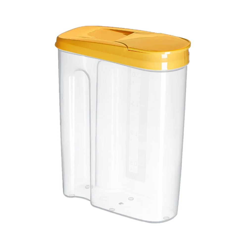 

Household Dry Food Sealed Storage Jars Grain Canister Container for Coffee Bean Mung Bean (2.5L Yellow)