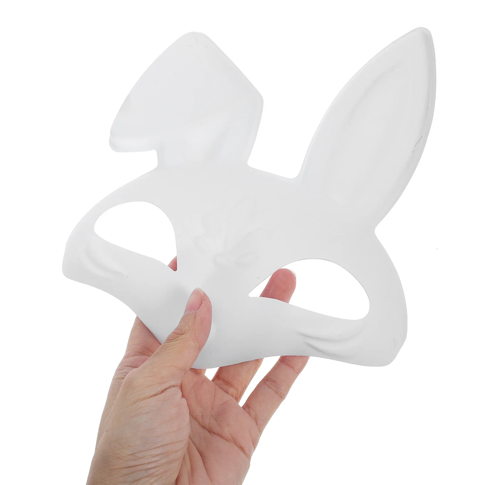 4 Stück leere weiße Kaninchenmaske DIY Malerei Handwerk Hase Kostüm unbemalt Tier Dress Up Maskerade Party Rollenspiel Requisiten