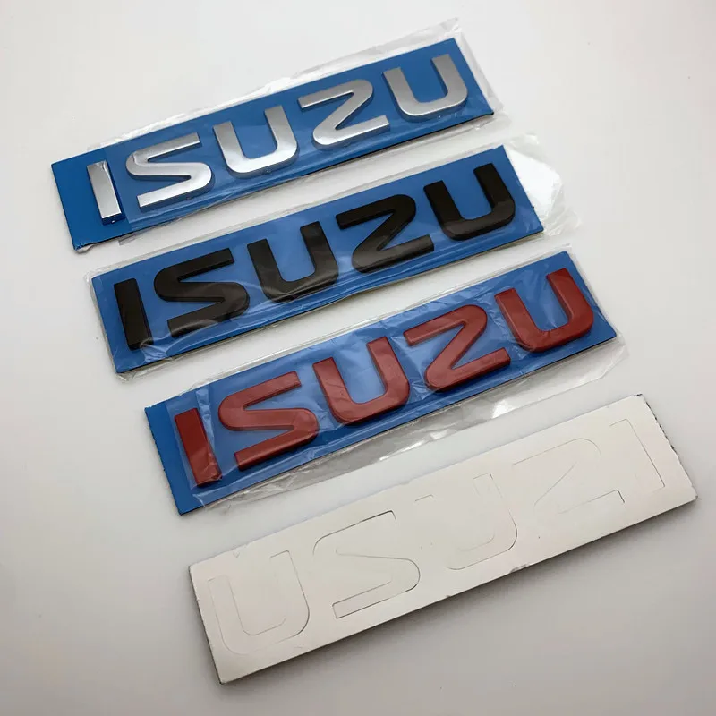 1pcs 3D ABS ISUZU car Letter Emblem Rear tail trunk badge sticker Decal styling auto Accessories - Image 2
