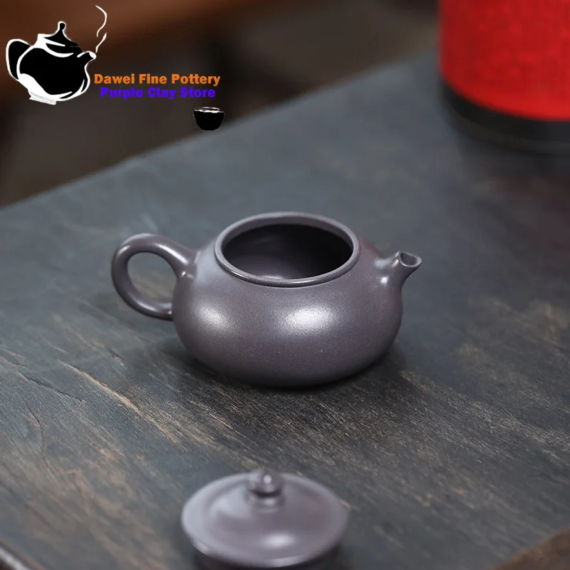 Yixing handmade purple clay teapot, original ore, Tianqing Hanjiang teapot, Chinese Kung Fu tea set teapot, 160ml