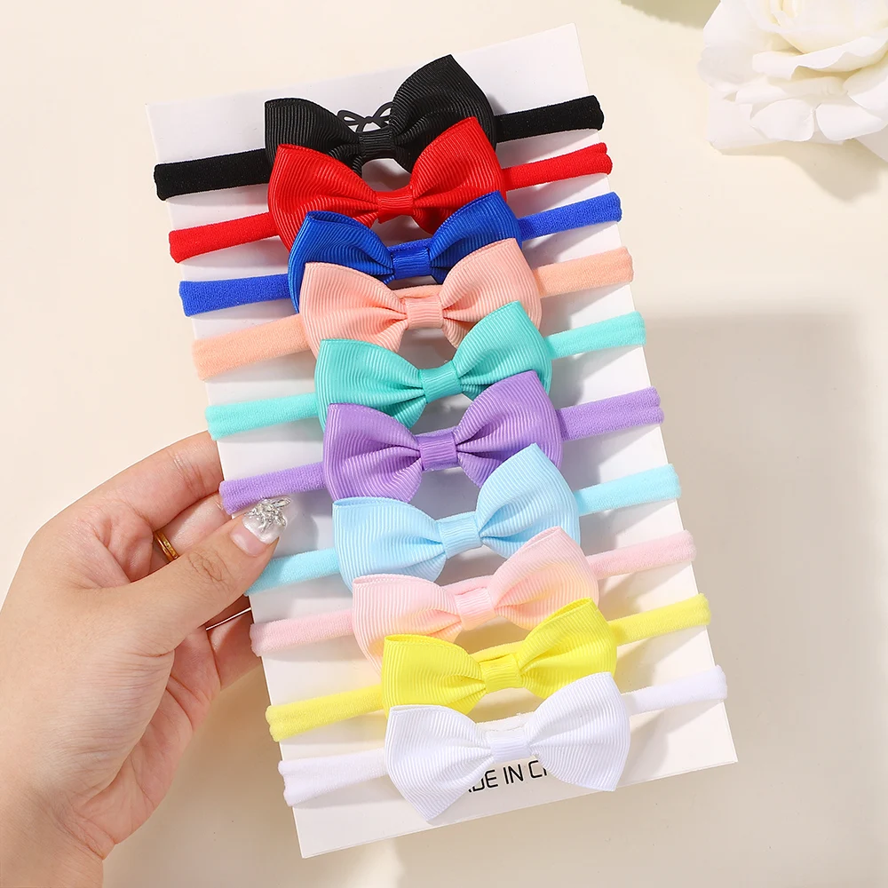 Ensemble de bandeaux pour bébés filles, 15 pièces, ruban élastique, nœud papillon, mignon, Floral, doux, accessoires pour cheveux, deux Styles, ensemble cadeau pour nourrissons