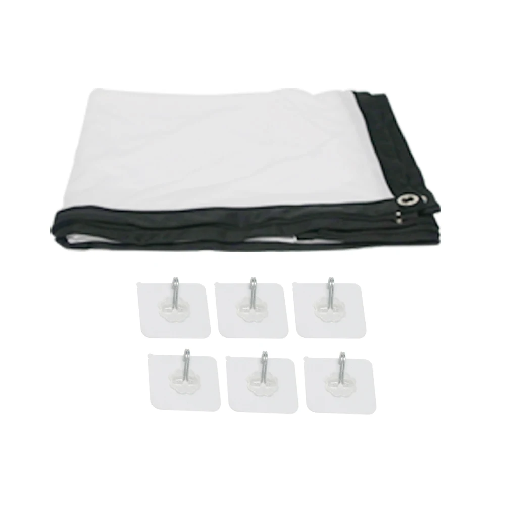 Tela de Projeção Dobrável Simples, Tela Projetor HD Cortina, Uutdoor, 60, 72, 84, 100, 120, 150 polegadas, 100 polegadas, 16:9