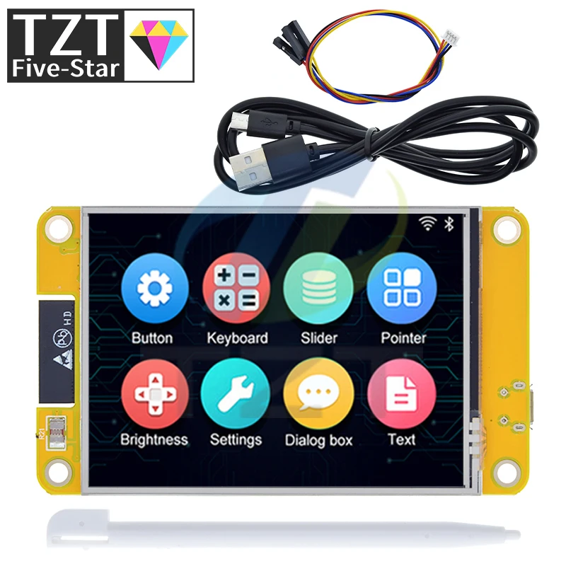 1 peça esp32 lvgl wifi e placa de desenvolvimento bluetooth 2.8 polegadas lcd módulo tft 240*320 tela de exibição inteligente com toque WROOM 2.8 polegadas