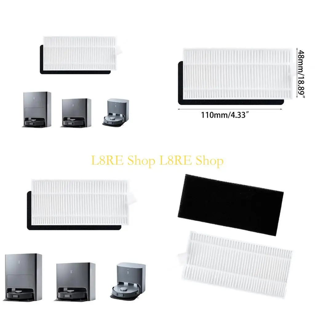 مرشحات L8RE 2PCS لـ Robovac L35 Vacuum Filter تحسين كفاءة التنظيف