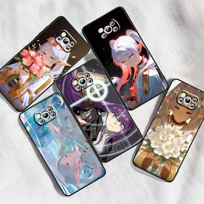 

Frieren Beyond Journeys End Phone Case For Xiaomi Mi Poco F3 F4 F5 F6 X3 X4 X5 X6 X7 M3 M4 M5s M5 M6 GT Pro 5G Black Cover