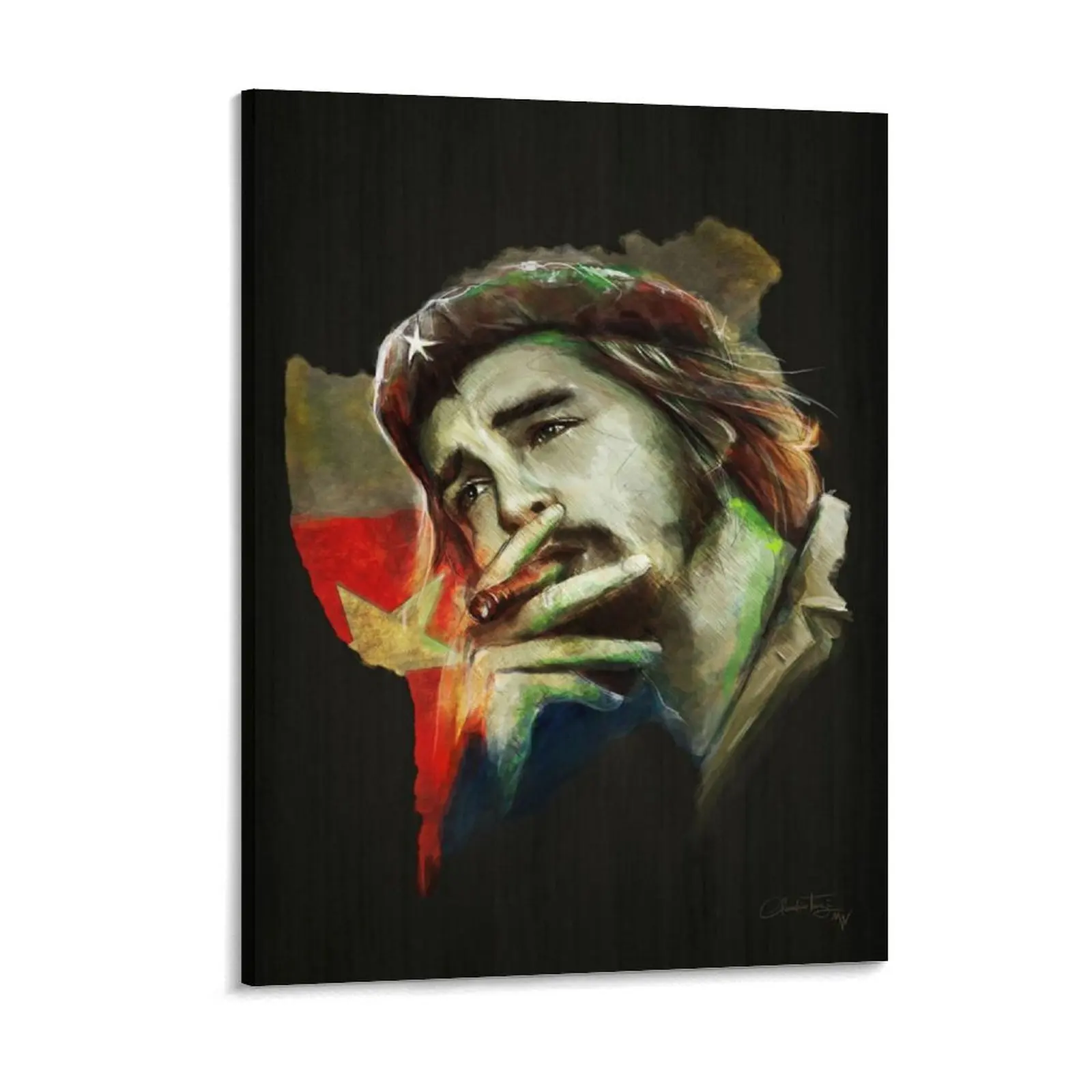

Che Guevara Canvas Painting Rusty Character Classic Bar Vintage Framed Wall Paintings