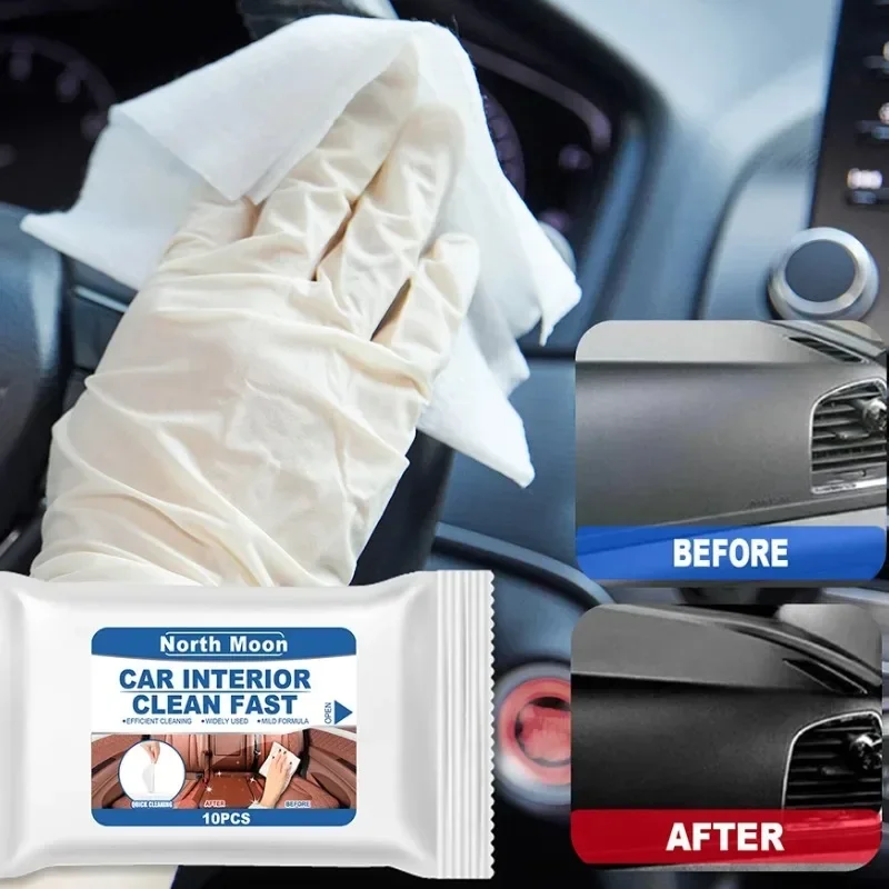 Disposable Clean Car Washing Towel Car Interior Cleaning Wipes Multi-functional For Dashboard Seat Leather Console Carpet Tool