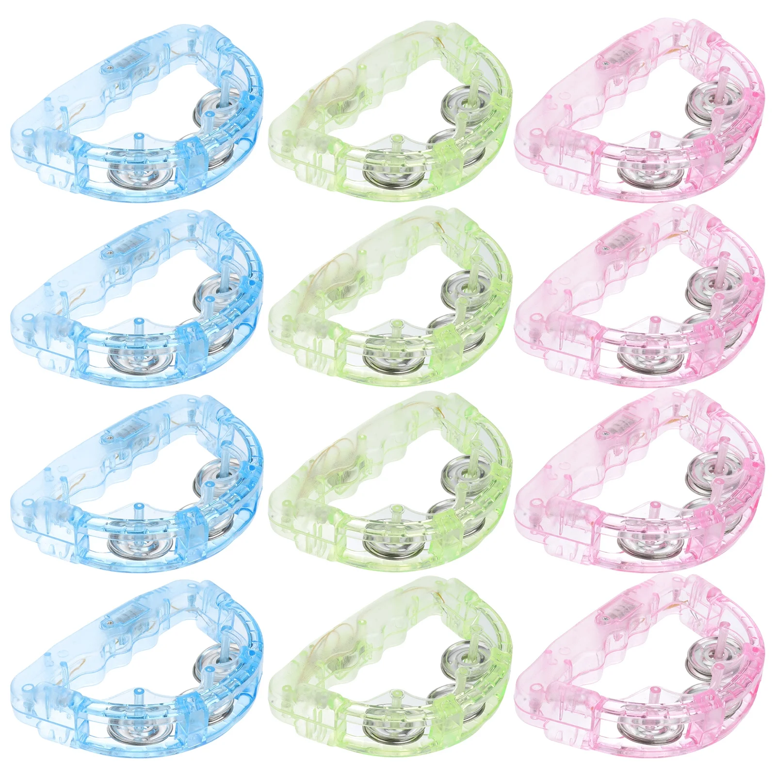 

12pcs Flashing Plastic Handbell Led Rattle Neon For Party Supplies Cheering Dancing Disco Ktv Shaker Instrument