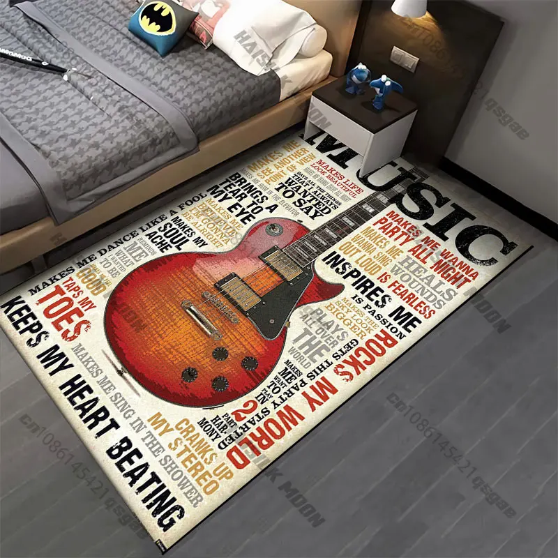 Music evokes emotions and passion carpet Yoga living room room decor children's crawling mat doormat area rug games mat