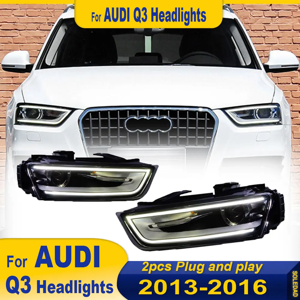 

LED Headlight For Audi Q3 LED Headlights 2012-2016 Head Lamp Car Styling DRL Signal Projector Lens Automotive Accessories Front
