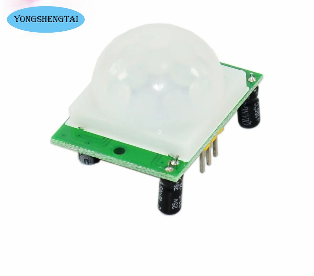 Módulo Detector de movimiento para arduino, piroeléctrico Sensor infrarrojo, ajuste de HC-SR501, SR501, 5 piezas