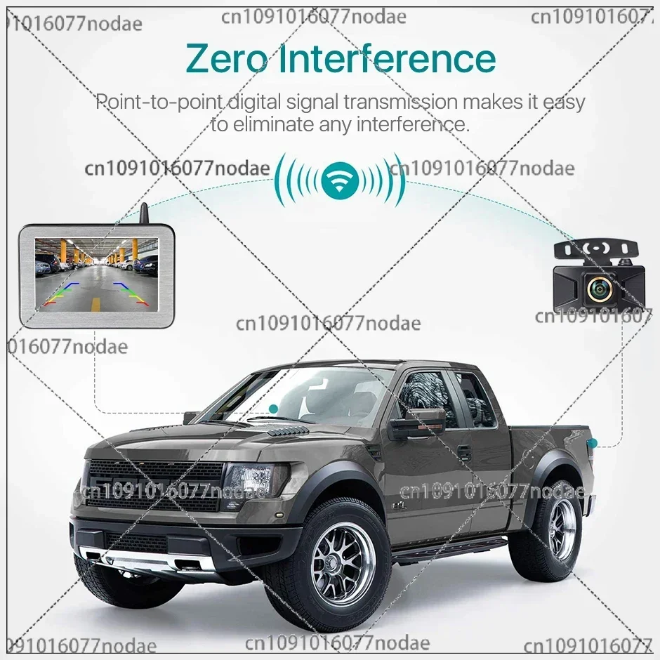 Wireless 5 Inch IPS Screen Parking AHD 1920x1080P Transmitter HD Rear View for Truck Bus Car Vehicle Night Vision