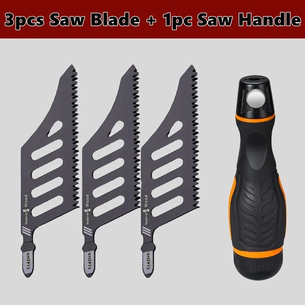 Flush Cutting Jigsaw Blade Set Fatigue Resistance Optimized Coarse Tooth Improved Tooth Geometry Greater Cutting Depth
