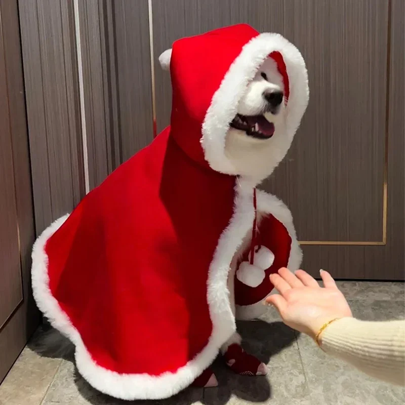 Dog Christmas clothes funny autumn and winter new samoyed teddy small dog cat