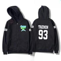 K-POP SHINEE Zip Up Women/Men Hoodie Sweatshirt Taemin Jonghyun Key Minho Onew Long Sleeve Zipper Hooded Jacket KPOP Clothes