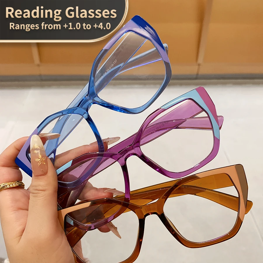 Retro Cat Eye Reading Glasses for Men & Women - Vintage Clear PC Frame, +1.0 to +3.5 Magnification Computer & Laptop Accessories