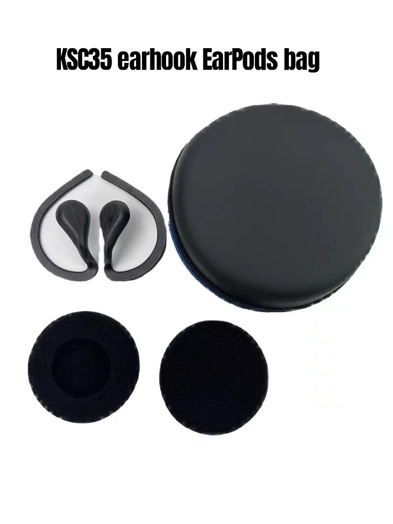 Terno para portapro pp alto-falante earpads espuma ksc35 ksc75 clipes esportivos substituições de gancho de orelha saco de armazenamento de fone de ouvido para fone de ouvido pp