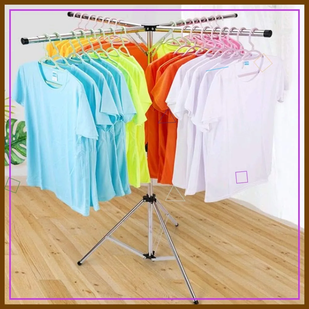 

Foldable Clothes Drying Rack, Portable Stainless Steel Laundry Rack with 4 Arms, 50-71 in Adjustable