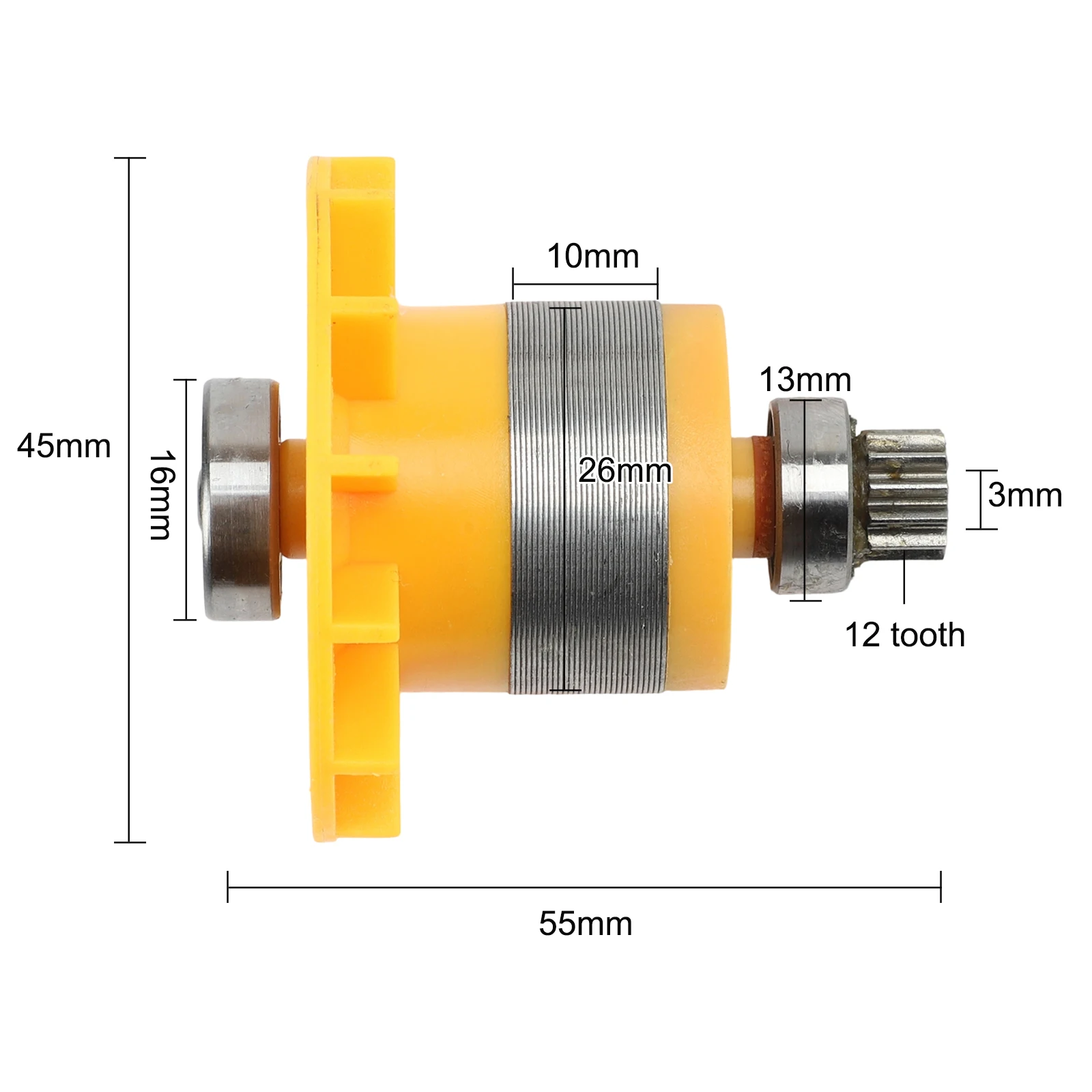 21V Brushless Drill Motor 12 Teeth Electric Drill Assembly Drill Motor Replacement For Electric Drill  Power Tool Accessories