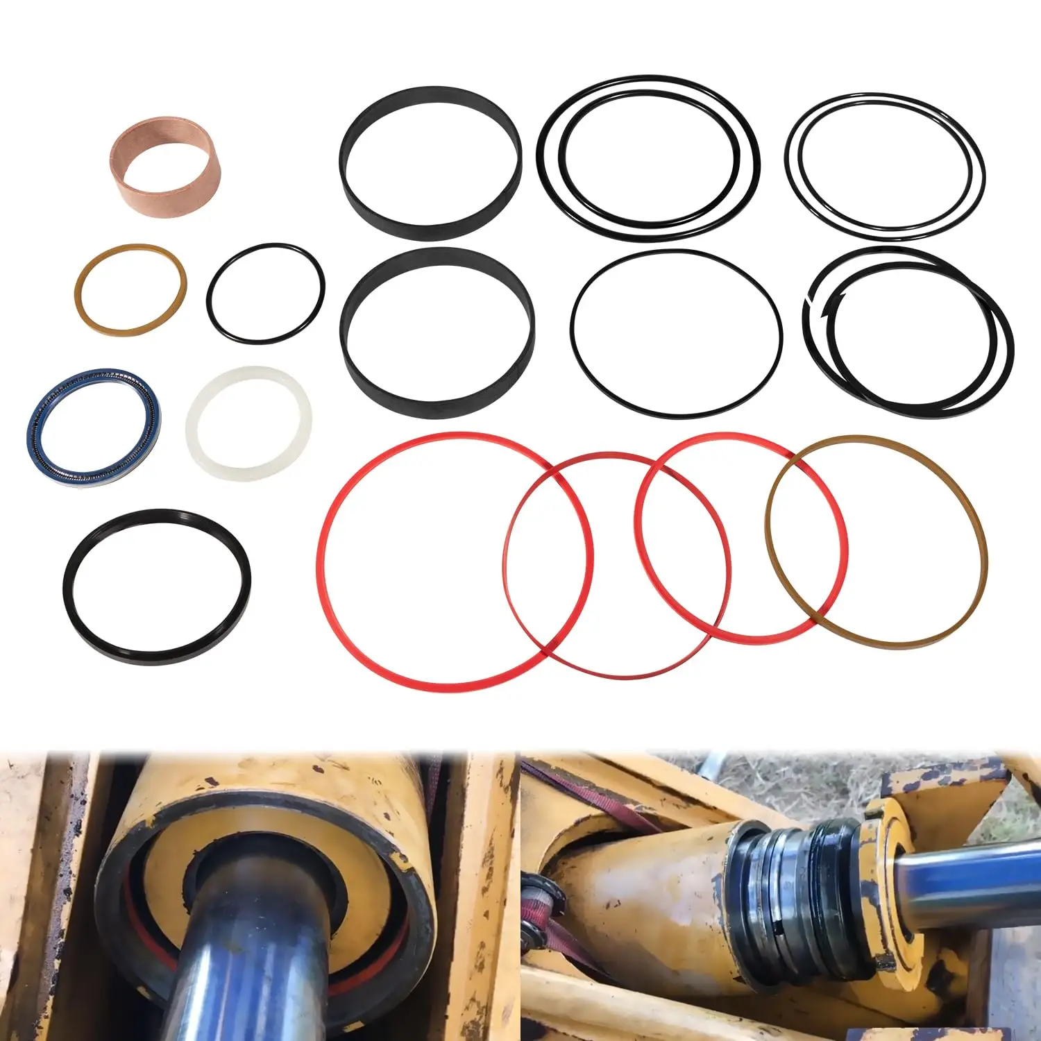 

TM Hydraulic Seal Kit Fit for John Deere 310D 315D 410D Backhoe Boom Cylinder (Rod: 56mm BORE: 115mm)