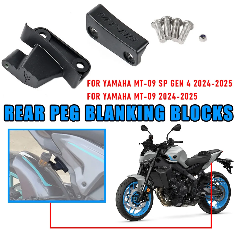 Bloques de Cubierta para Reposapiés Traseros, Aptos para Yamaha MT09 SP mt09 Gen 4 2024-2025+, 100% NUEVOS, Accesorios para Motocicleta MT09 SP
