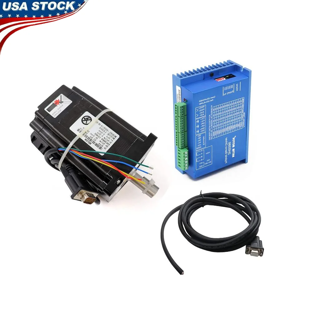 Hybrid Nema34 Stepper Motor 8N.m 86x86x118mm 6A 2-Phase Closed Loop CNC Kit 1000 Encoder 14mm Shaft