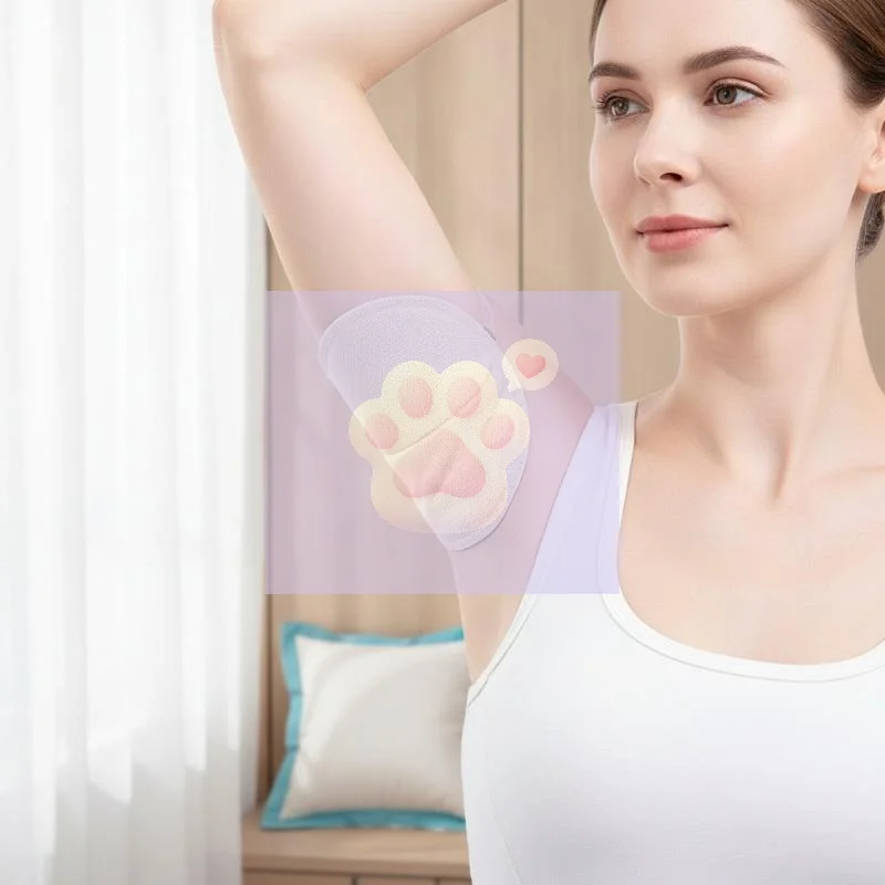 2Pcs Honeycomb Breathable Cotton Underarm Sweat Pads for Washable Quick Dry Anti Sweat Armpit  for Travel Office Daily Wear