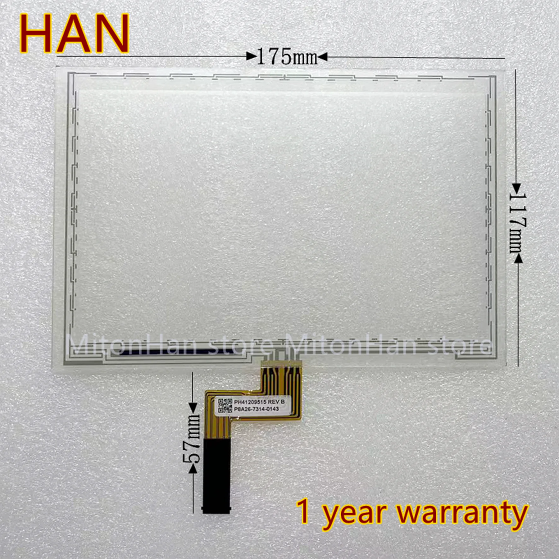 

New For PH41209515 Rev.H P1965-1029-5096 Touch Screen Panel Glass Digitizer 175mm*117mm