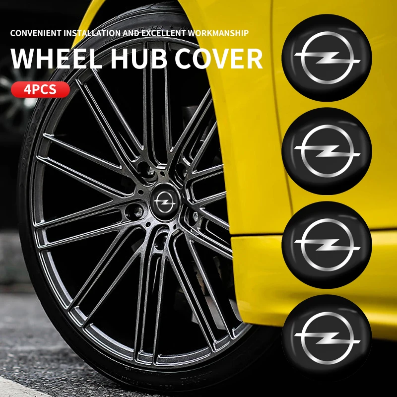 4 Peças 56mm Adesivos para Roda de Carro, Emblema Central de Roda, Decalque para Opel Insignia Astra G J F K Vectra C H Corsa C B D Omega