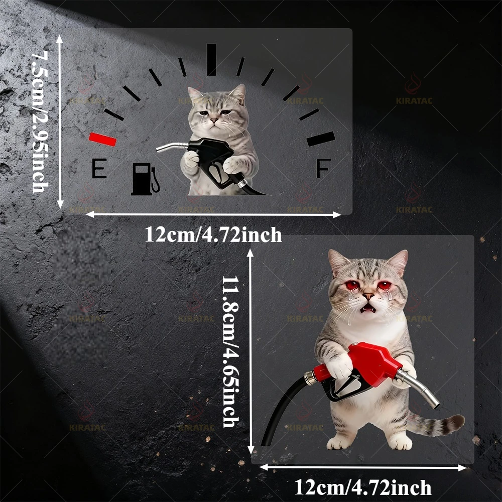 1pc Funny Crying Gas Cat Car Sticker Waterproof for Car Fuel Caps Motorcycle Fuel Tanks Truck Trailer Universal Vinyl Decals