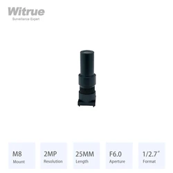 Witrue Pinhole Lens 25mm Long View M8 * 0.35 Mount Aperture F6.0 Format 1/2.7