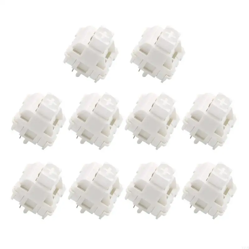 

652F Linear Switches White Marble Switches 5PinsAxis Hot Plug for DIY Customize Gaming Keyboard (Pack of 10)
