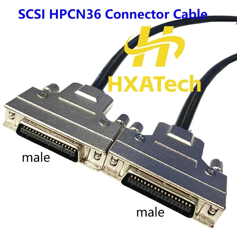 HXATech -SCSI-HPCN36 Male to Male Connector with number tube 36pin Terminal Adapter Cable 36-pin Splitter