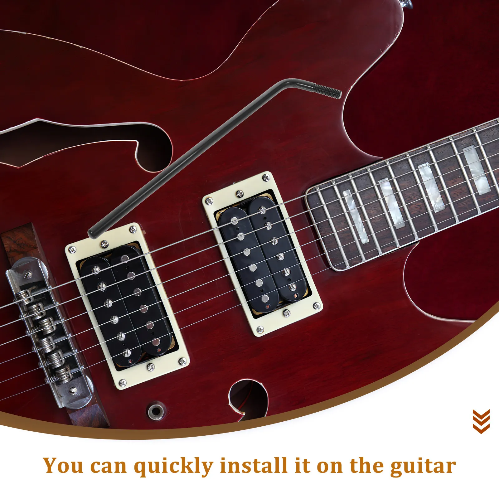 Single 6Mm Thread Electric Guitar Tremolo Arm Whammy Bar Sturdy Alloy Material Easy Install Guitar Bridge Tremolo System