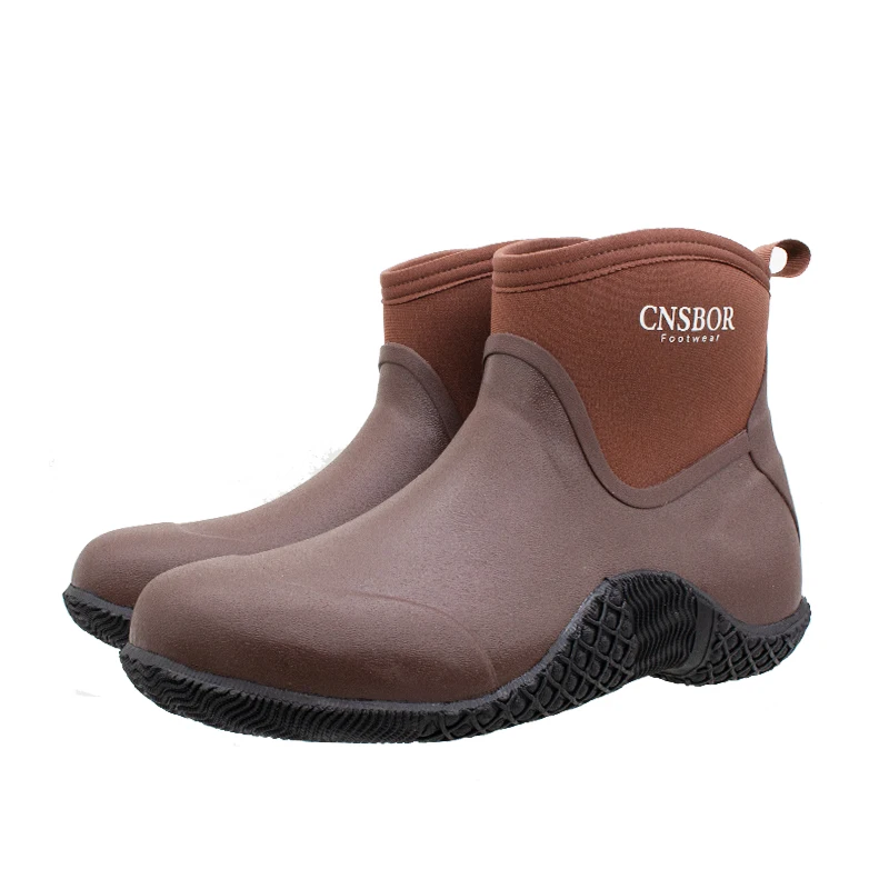 CNSBOR Work Boots for Men Waterproof Rain Boots Hiking Lightweight Ankle Garden Shoes