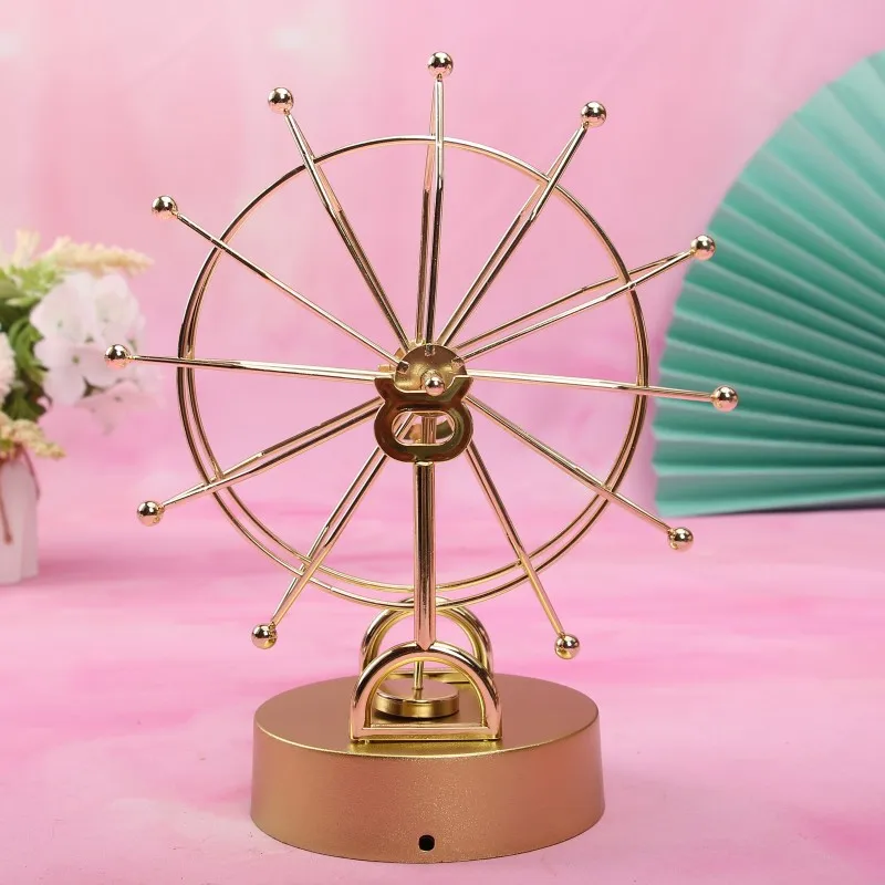 Newton Pendulum Ball Nordic Ferris Wheel Balance Ball Golden Perpetual Motion Physics Science Toy School Teaching Supplies