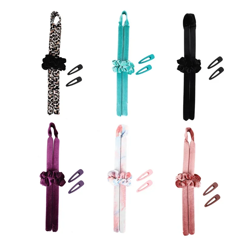 Lazy Heatless Curling Rod Headband Hair Rollers Wave Formers Wet Wavy Bundles No Heat Curls Hair Styling Tools Curl