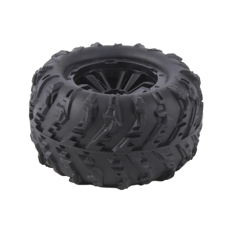 4PCS 6034 12mmHex Skidproof Rubber Tire for SCY 16101 PRO 16102 PRO Upgrade 1/16 RC Wheel Parts Black-SPMI
