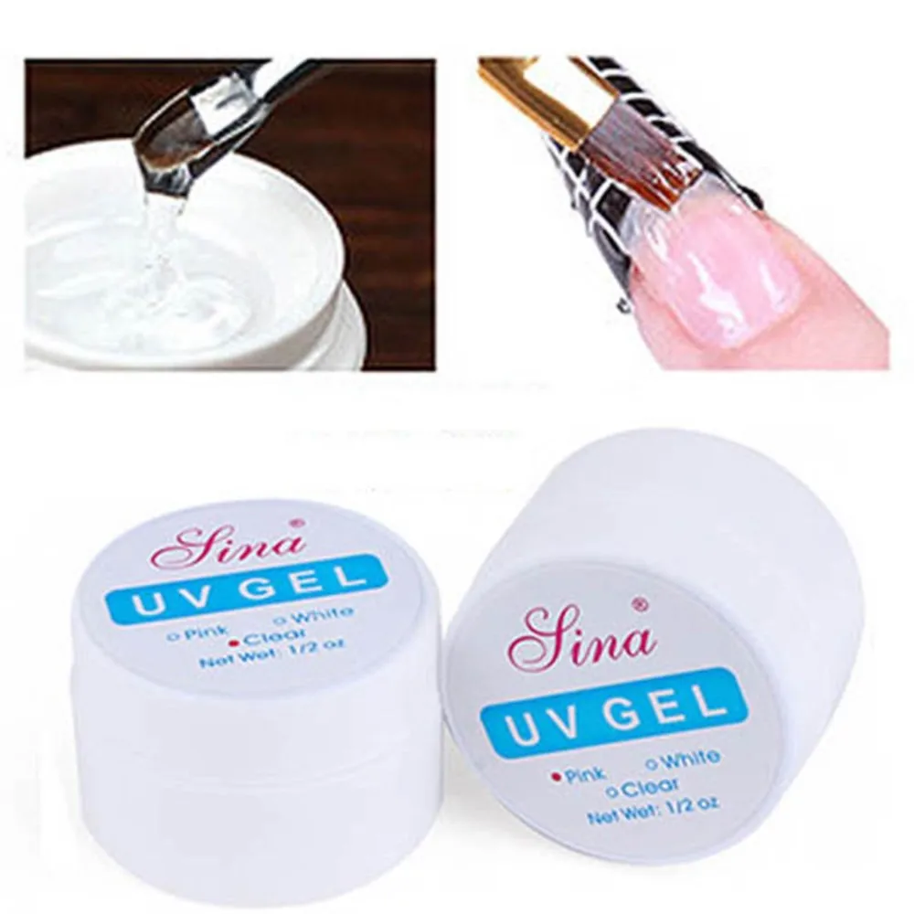 15ml Pink White Clear Nail Extension Gel Multi-function Construction UV Gel for Enhancement Nail Phototherapy Poly UV Gel Polish