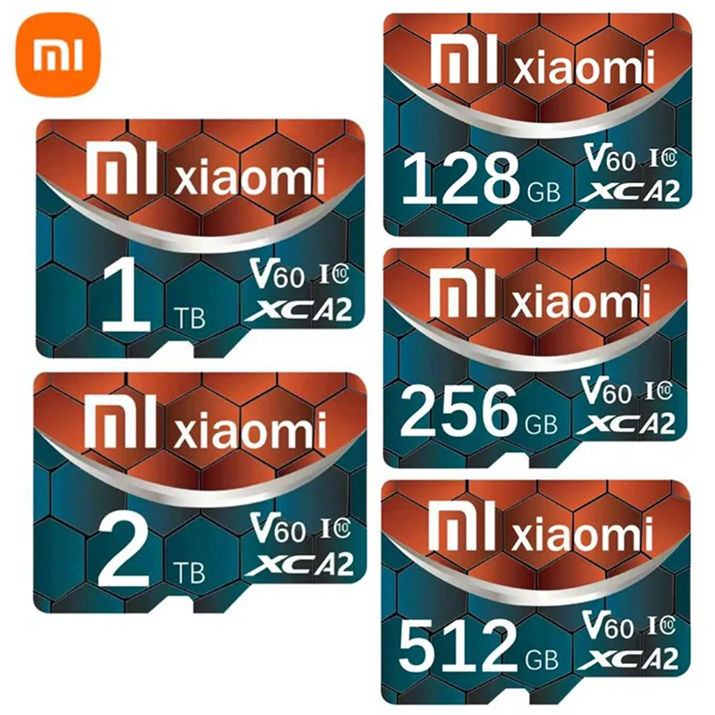 بطاقة ذاكرة صغيرة XAIOMI 2 تيرا بايت 128 جيجا بايت فئة 10 V30 TF بطاقة 1 تيرا بايت بطاقة SD 512 جيجا بايت عالية السرعة مايكرو TF بطاقة SD 256 جيجا بايت لنينتندو سويتش
