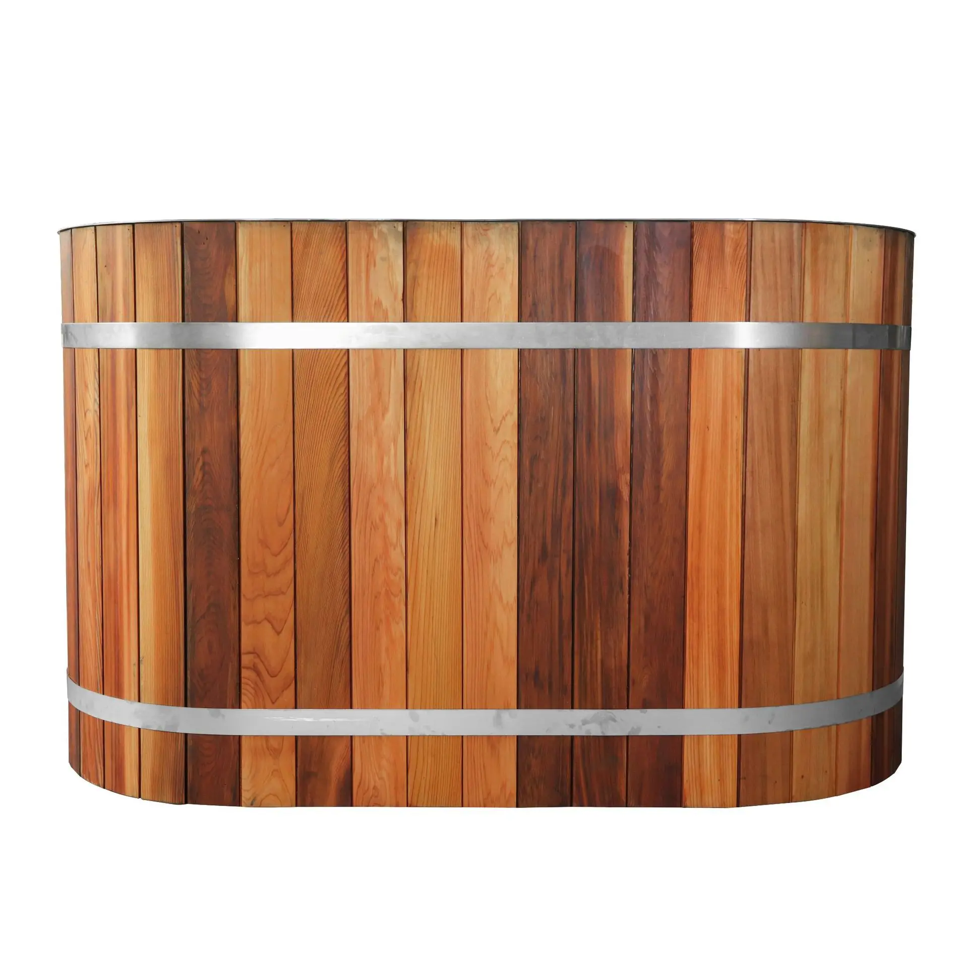 Cold water bathtub FC-5 red cedar shell bath Ice water cold therapy bathtub 304 stainless steel liner