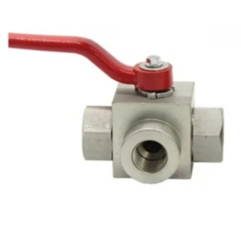 High Pressure Hydraulic Two-position Three-way Ball Valve    1pcs