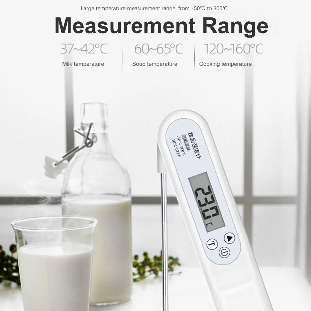 Termómetro Digital de alta precisión para cocina, pantalla LED de lectura instantánea para agua, aceite, leche y carne, con sonda para Chef
